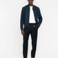 Pantalone con pinces fresco di lana stretch blu