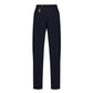 Pantalone con pinces fresco di lana stretch blu