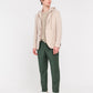 Pantalone doppia pinces fresco di lana stretch verde