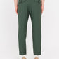 Pantalone doppia pinces fresco di lana stretch verde