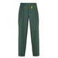 Pantalone doppia pinces fresco di lana stretch verde