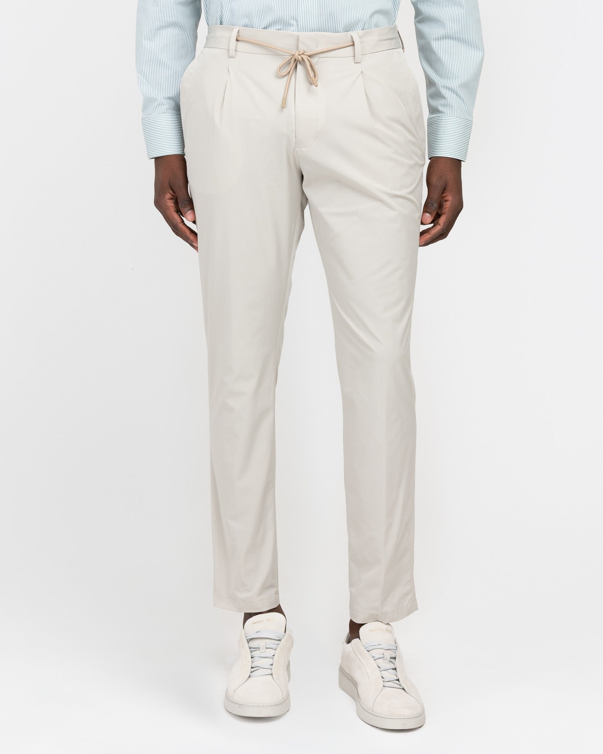 Pantalone jogging tecnico stretch beige