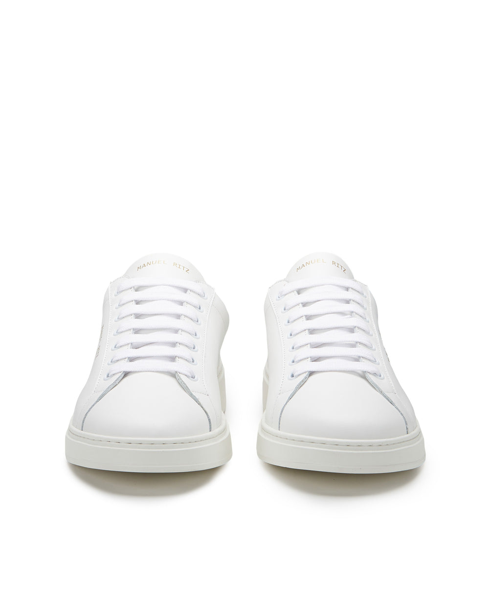 Sneakers in pelle tallone beige