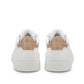 Sneakers in pelle tallone beige