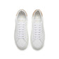 Sneakers in pelle tallone beige