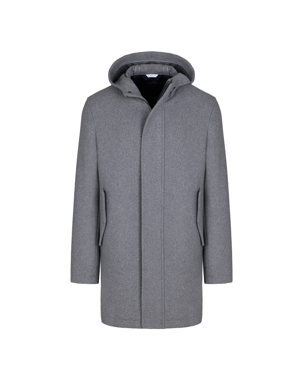 Parka panno misto lana grigio