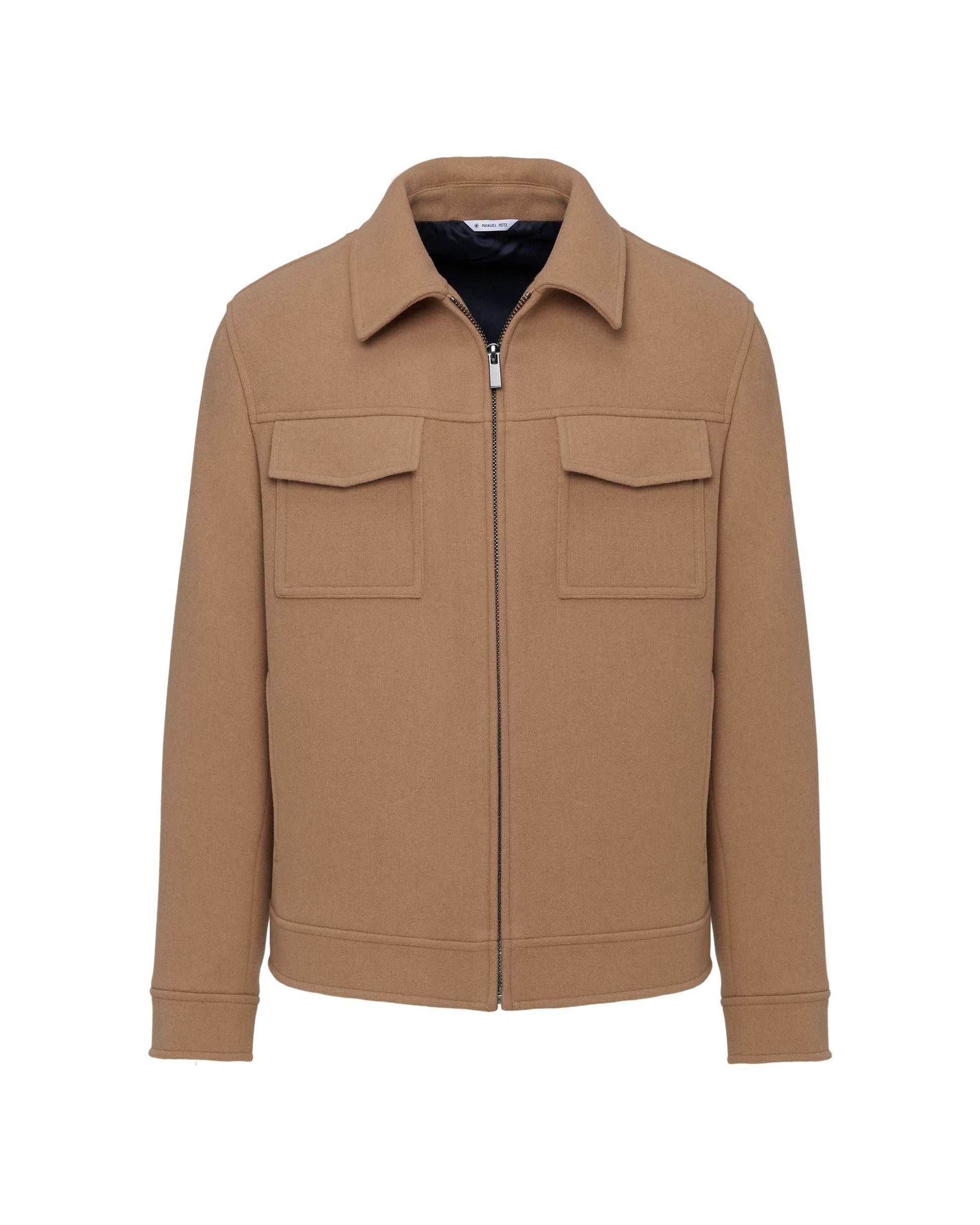 Giubbino panno misto lana beige