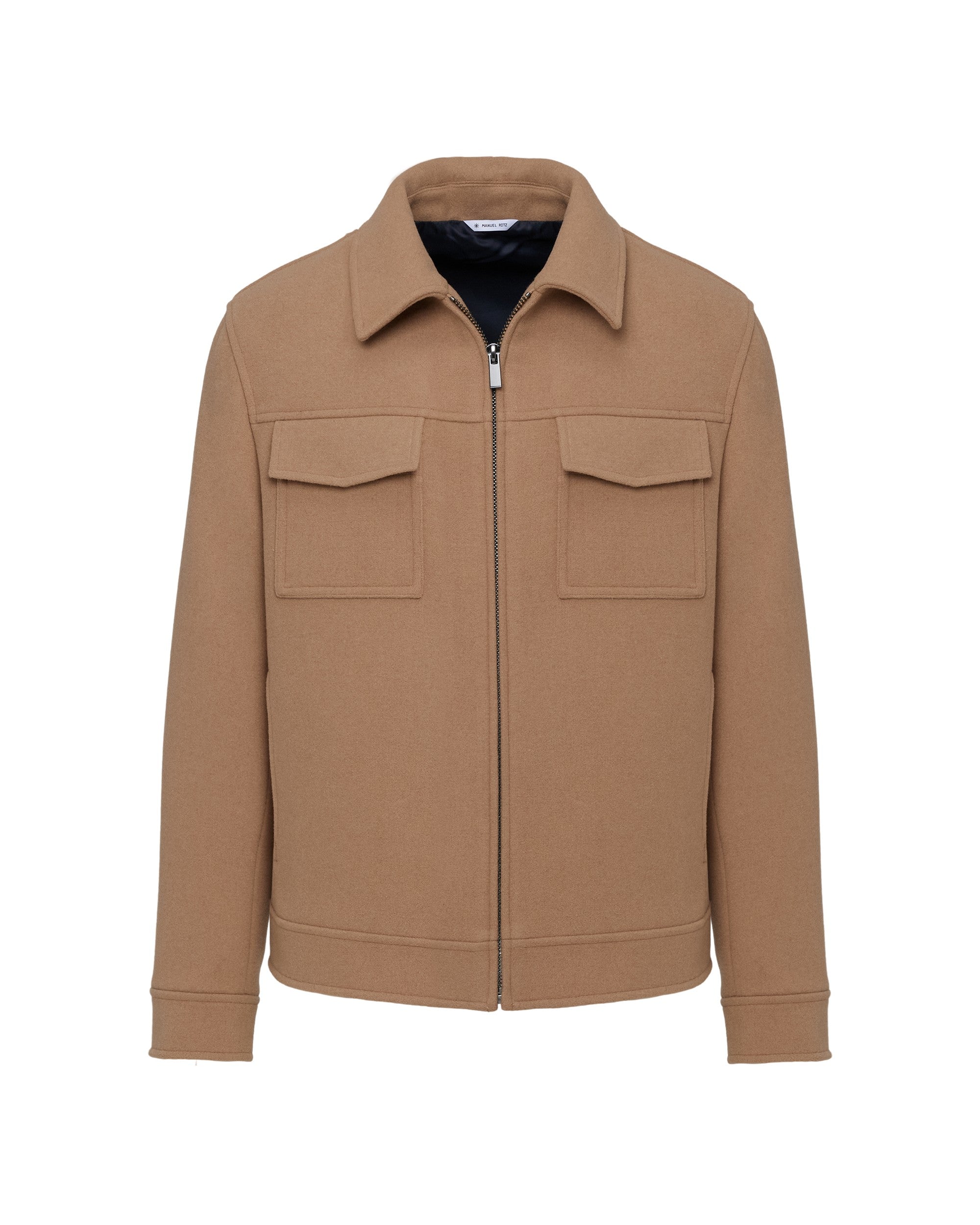 Giubbino panno misto lana beige
