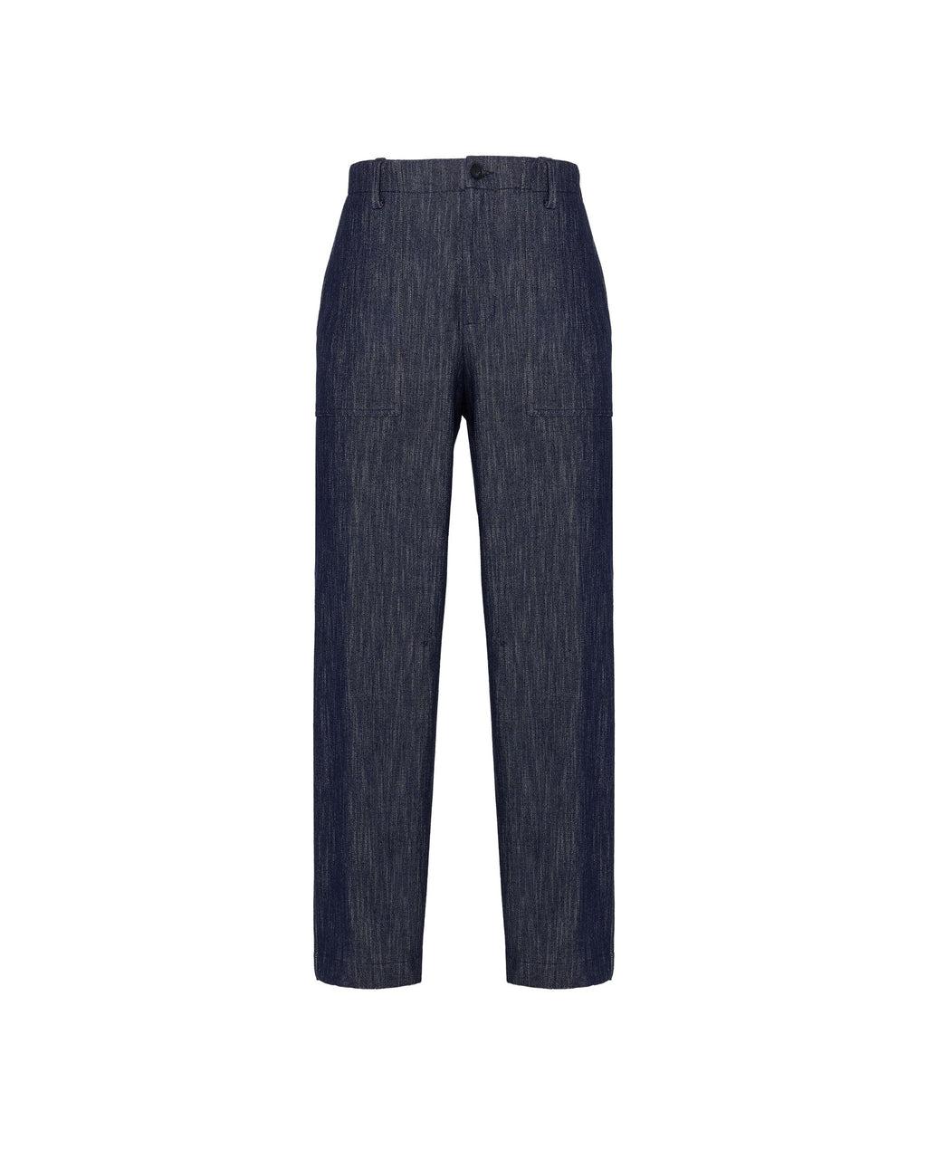Pantalone fatigue denim lana cotone stretch blu