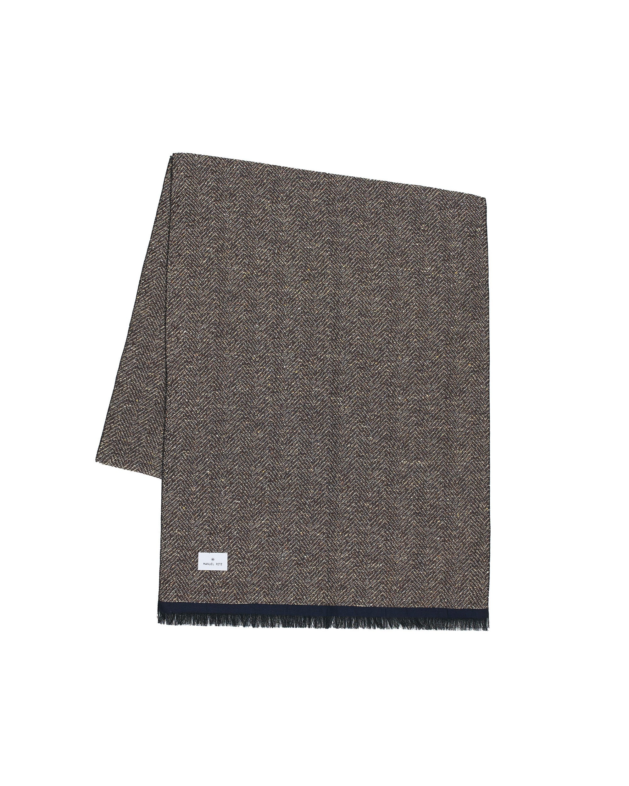 Sciarpa resca misto cotone marrone