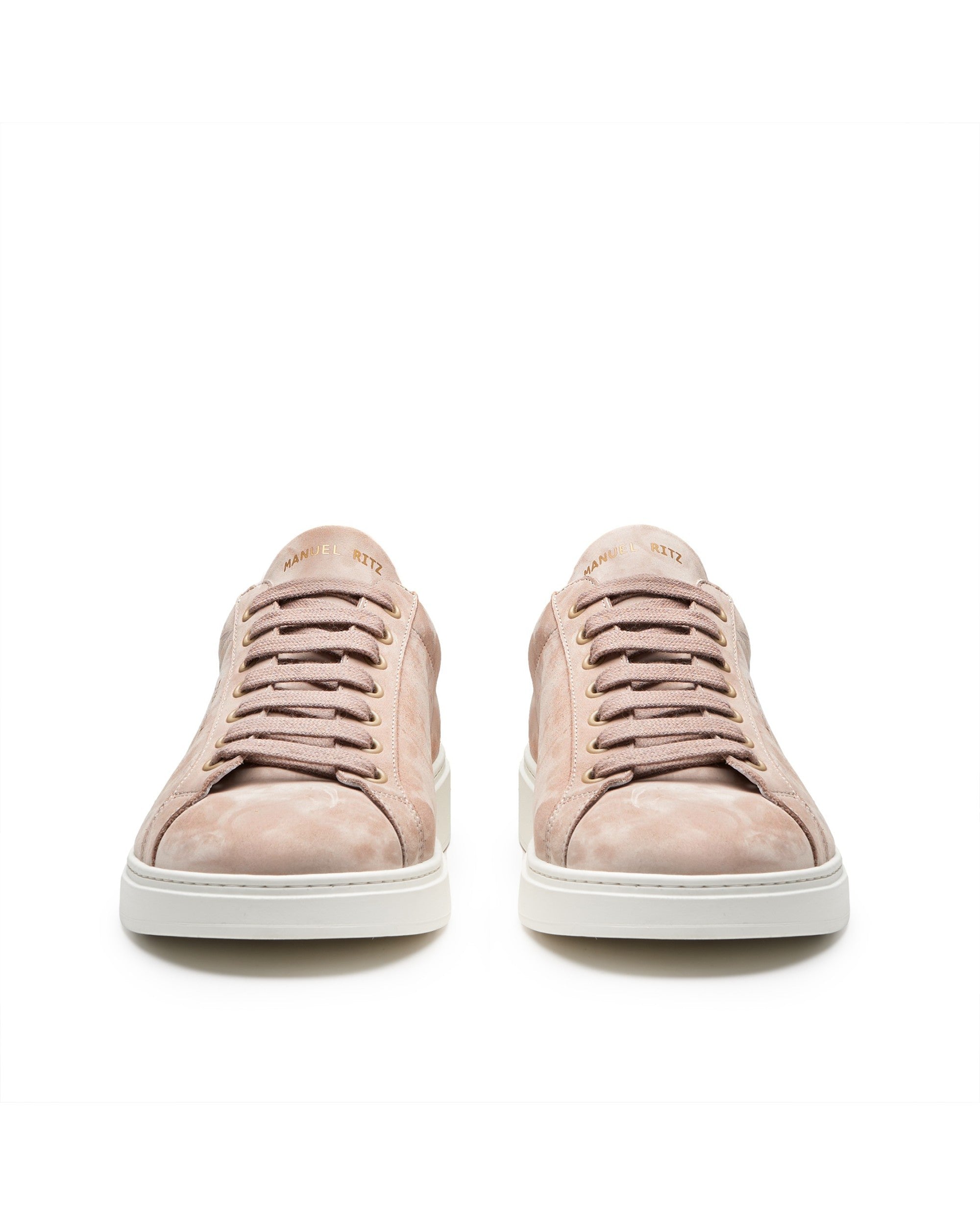Sneakers in pelle nabuk beige