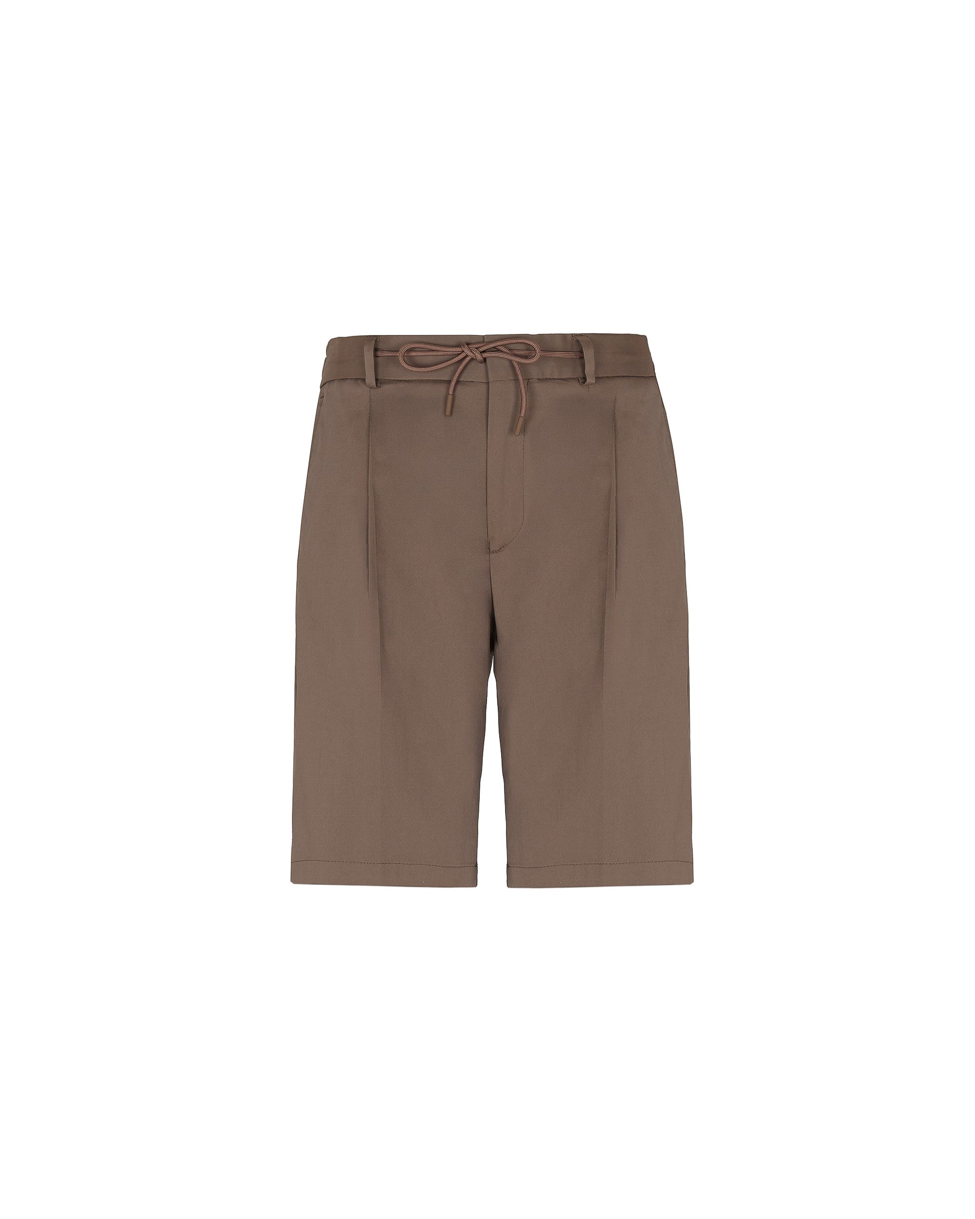 Bermuda jogging twill misto cotone stretch marrone