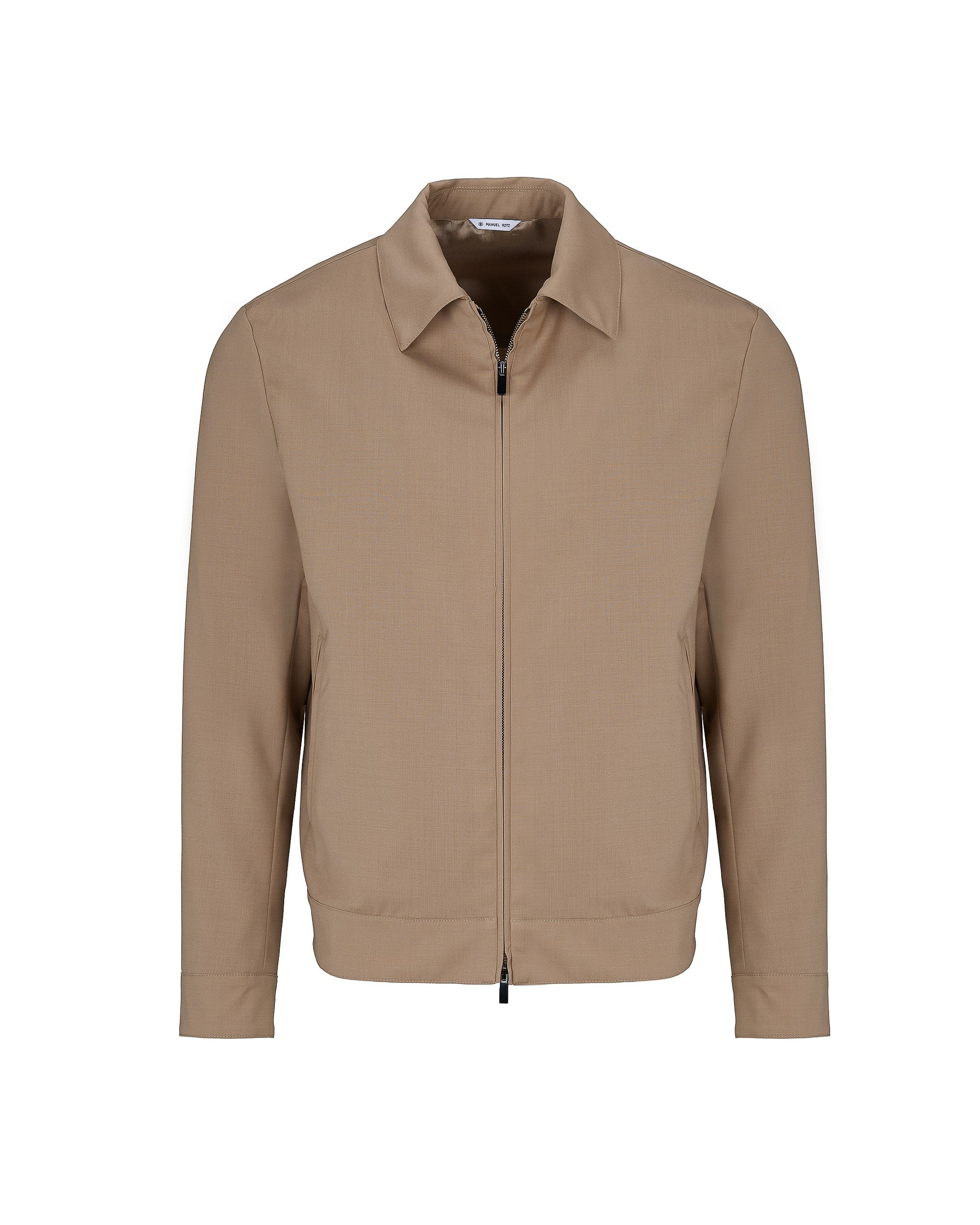 Giubbino in fresco di lana stretch beige