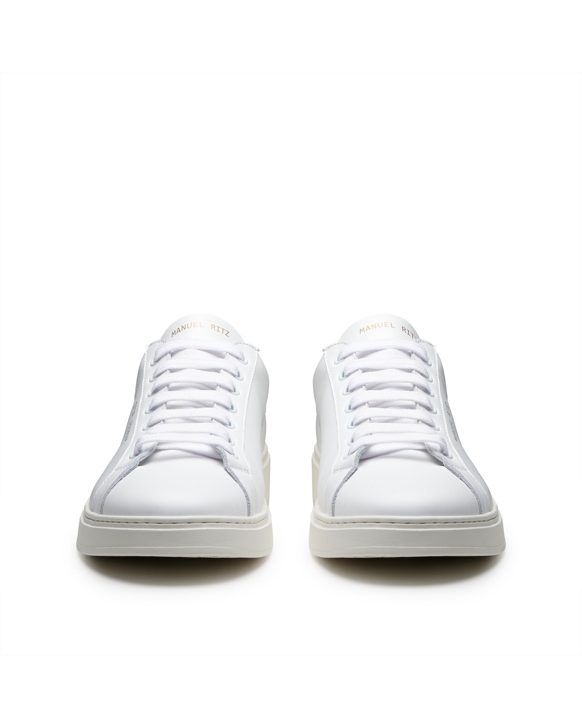 Sneakers in pelle tallone marrone