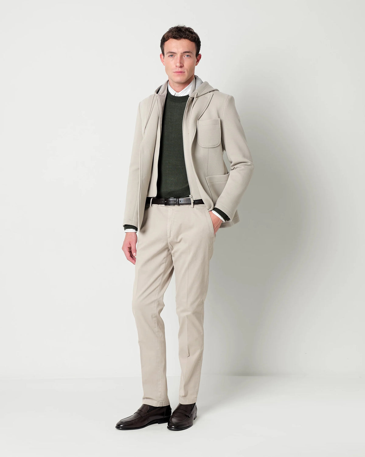 Pantalone slim twill di cotone stretch Manuel RItz