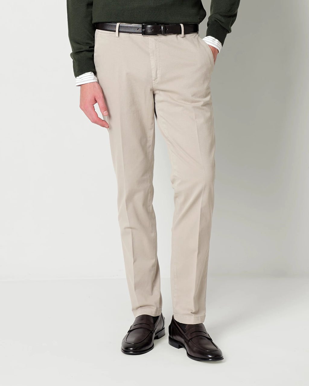 Pantalone slim twill di cotone stretch Manuel RItz