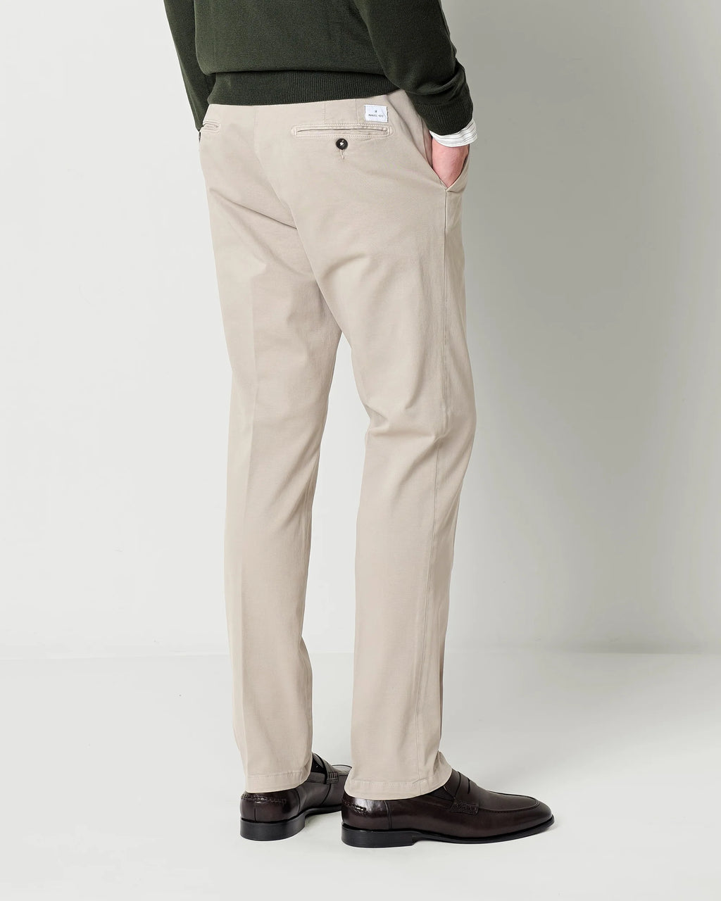 Pantalone slim twill di cotone stretch Manuel RItz