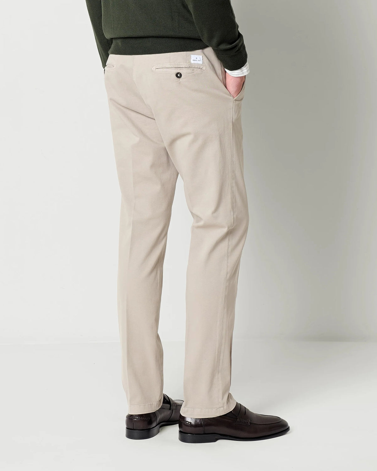 Pantalone slim twill di cotone stretch Manuel RItz