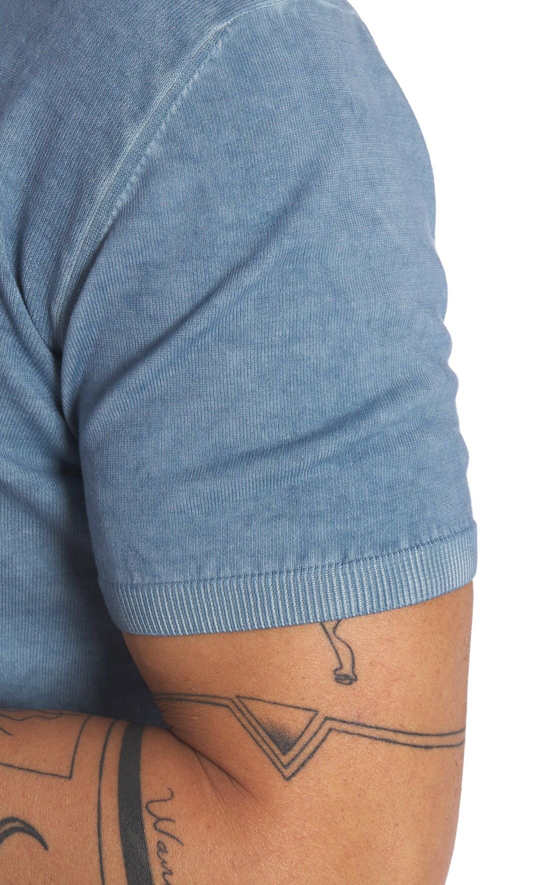 Polo Tintura a Freddo Filo Cotone avio