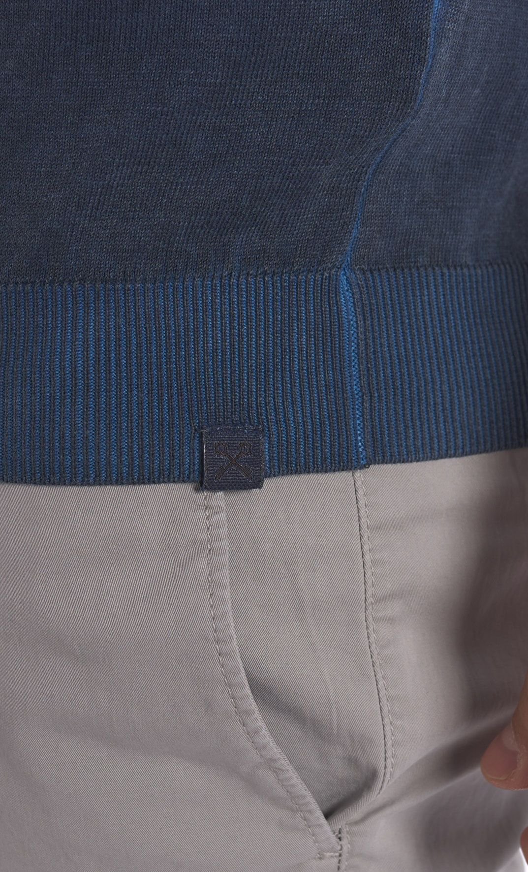 Polo Tintura a Freddo Filo Cotone blu