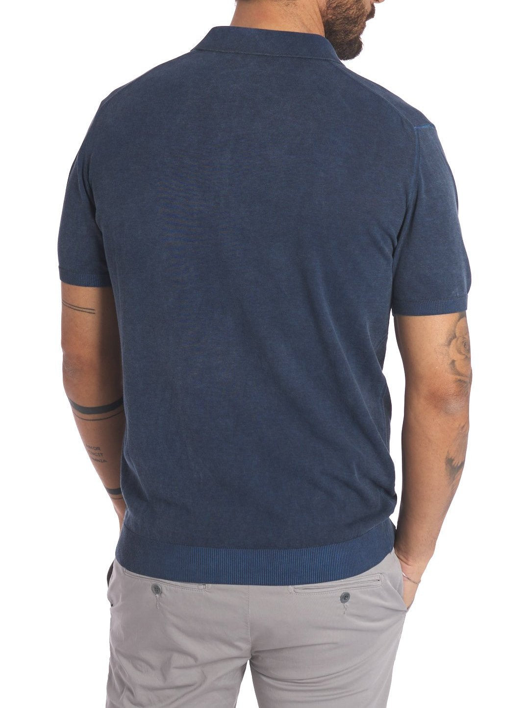 Polo Tintura a Freddo Filo Cotone blu