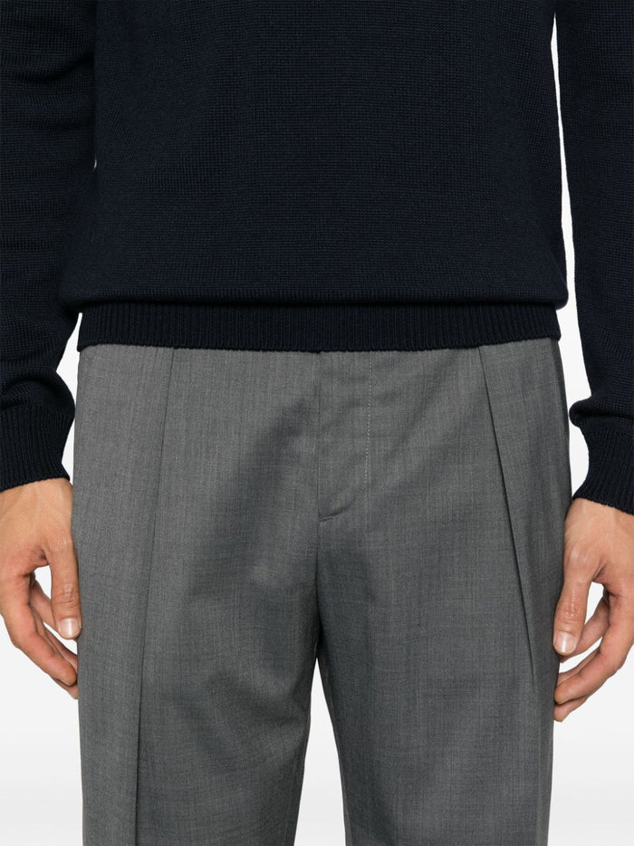 Pantaloni mod. Portobello misto lana rasata grigio