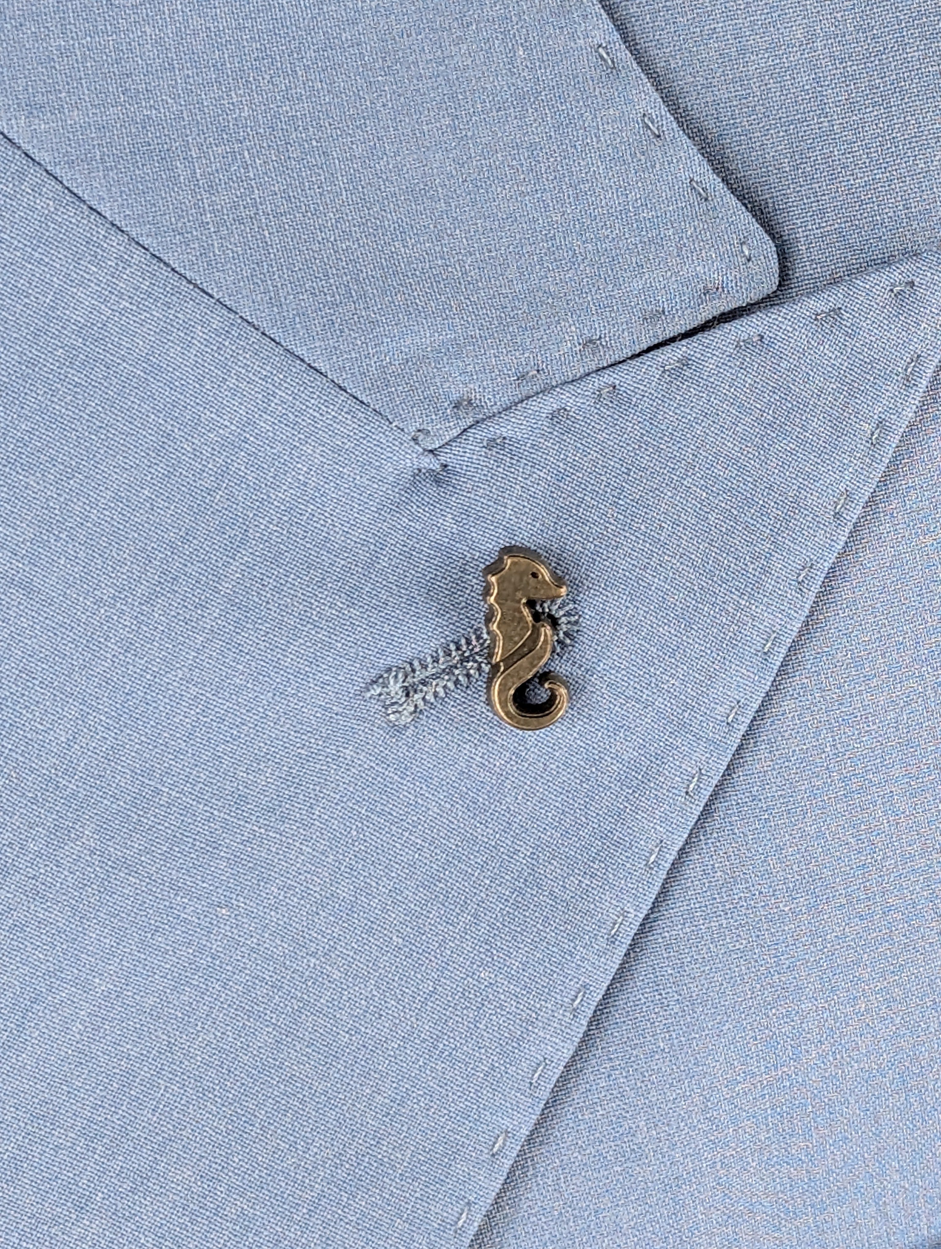 Giacca doppiopetto fresco lana avio