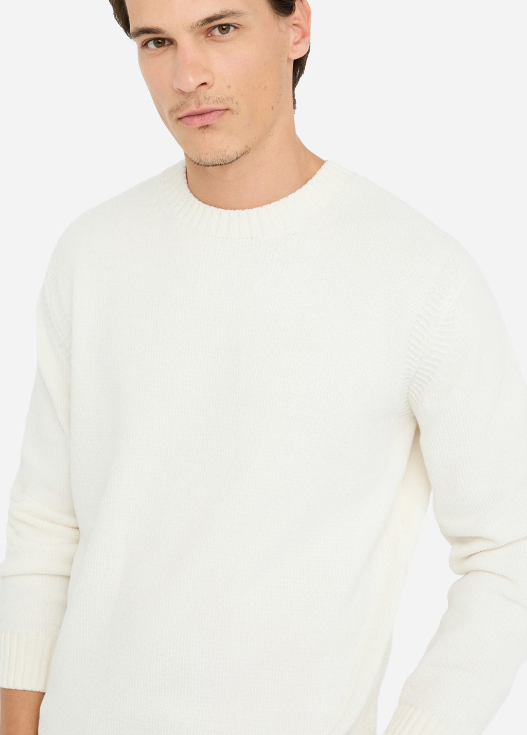 Maglia in ciniglia bianco