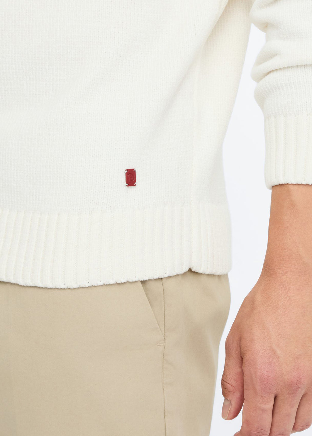 Maglia in ciniglia bianco