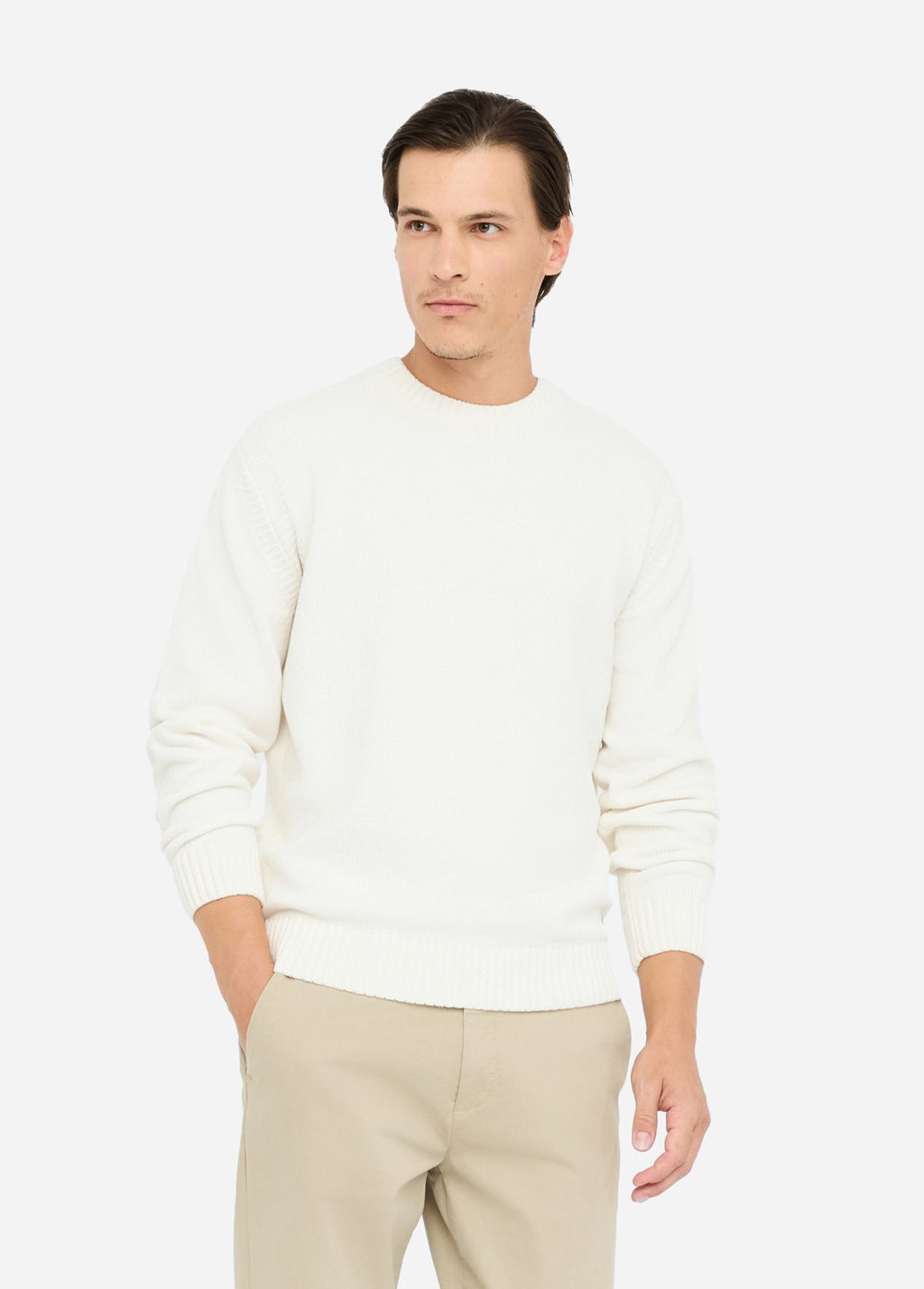 Maglia in ciniglia bianco