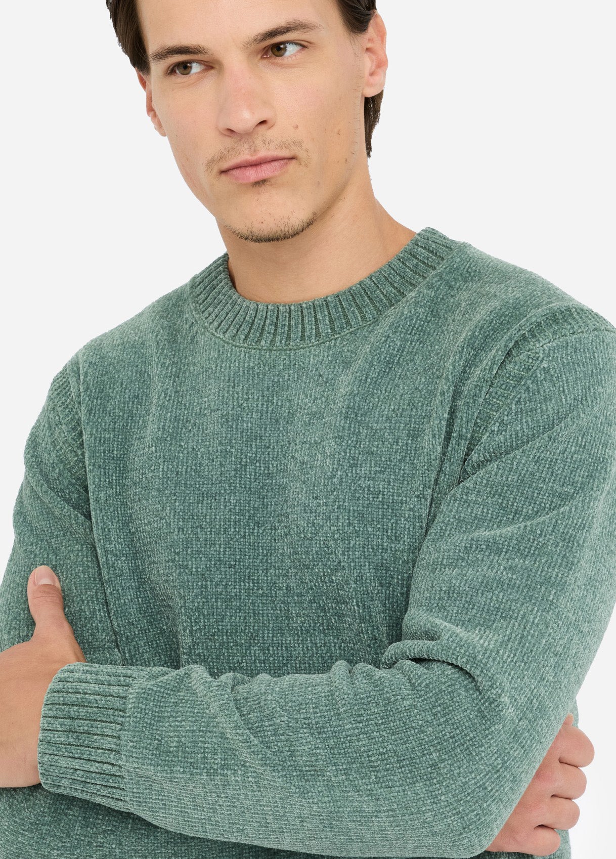 Maglia in ciniglia verde