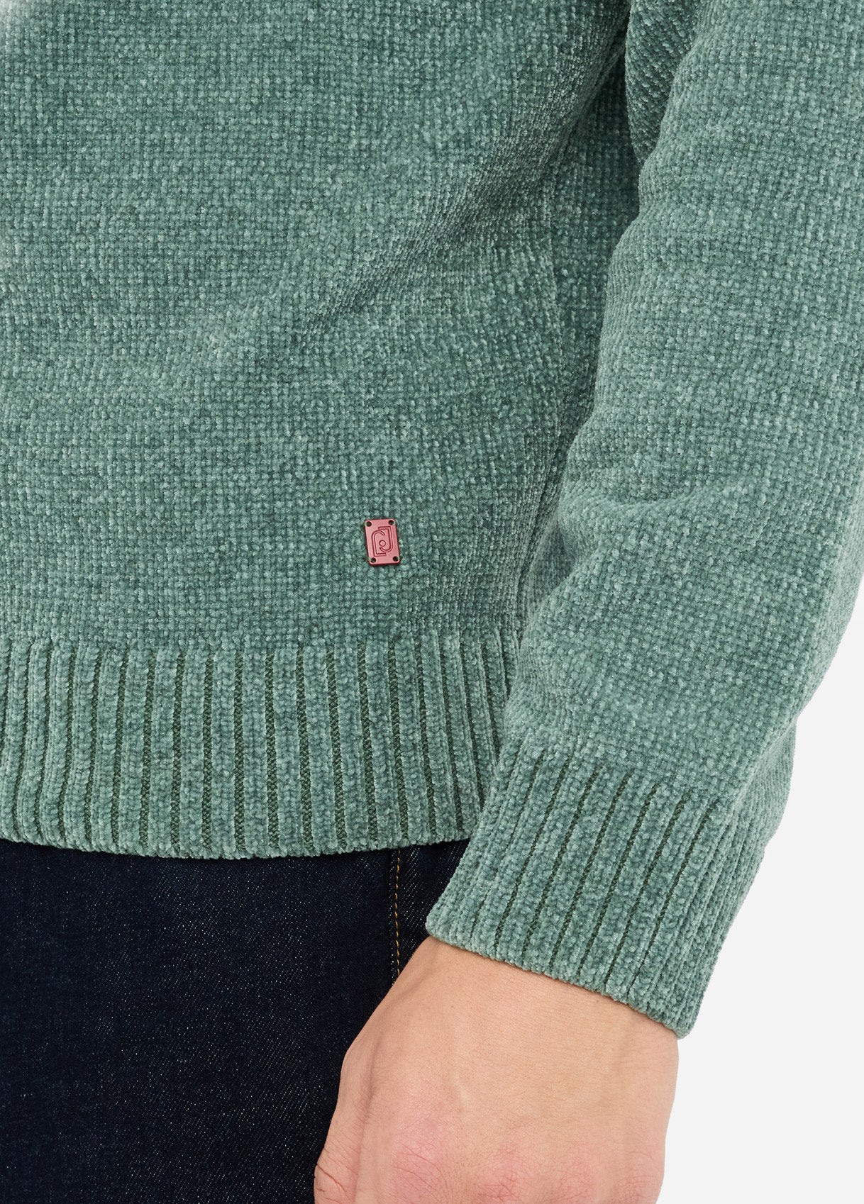Maglia in ciniglia verde