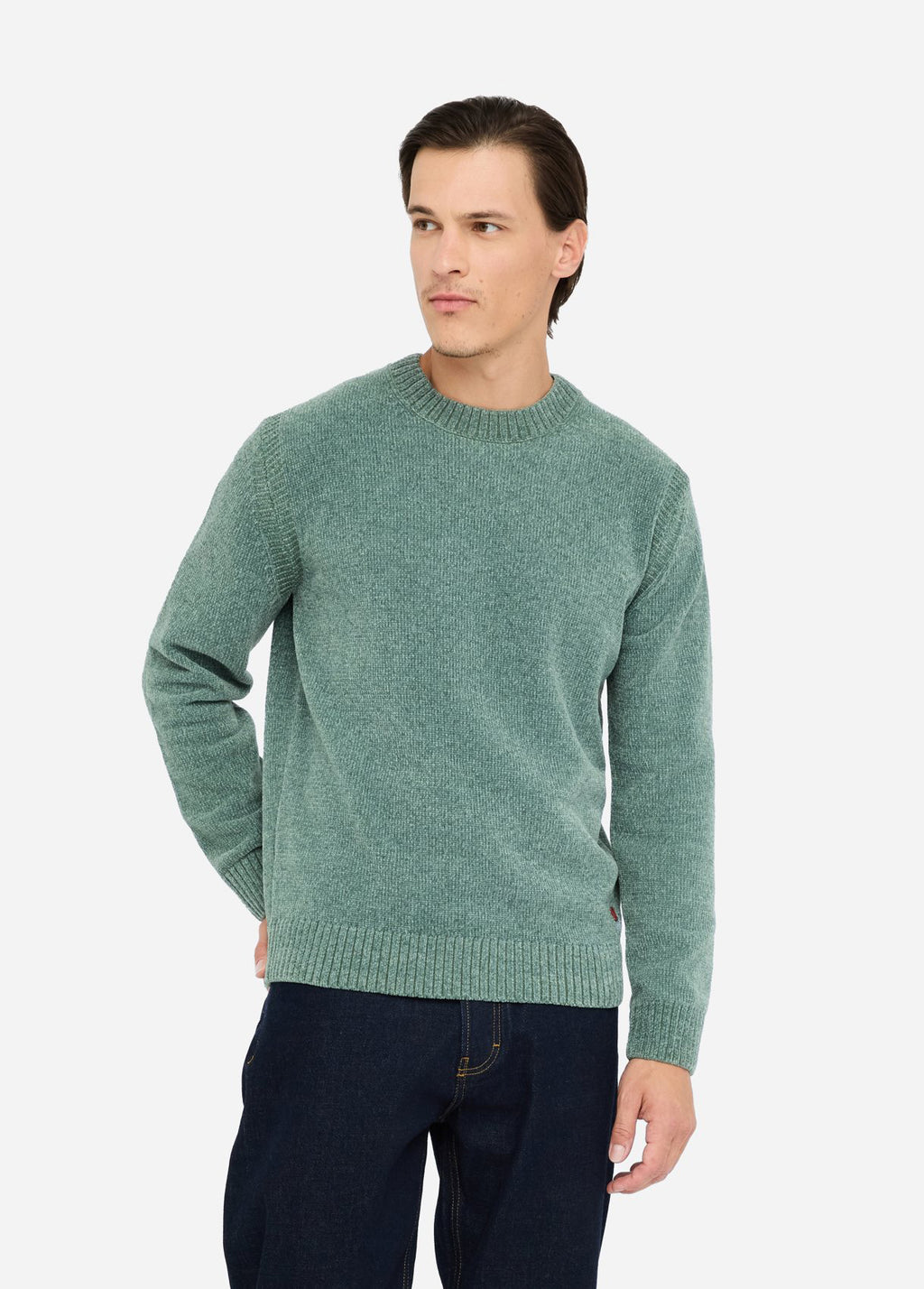 Maglia in ciniglia verde