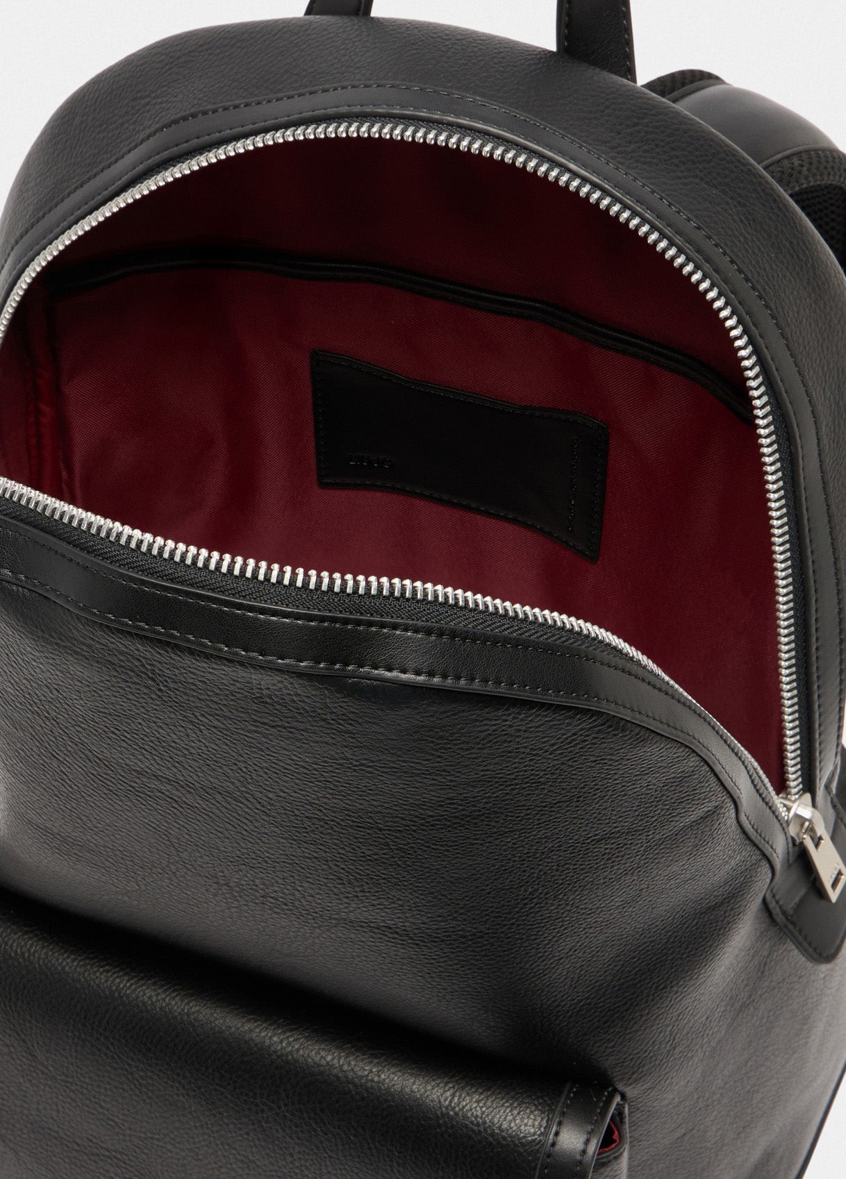 Zaino in ecopelle bottalato nero