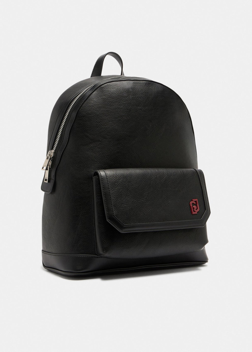 Zaino in ecopelle bottalato nero