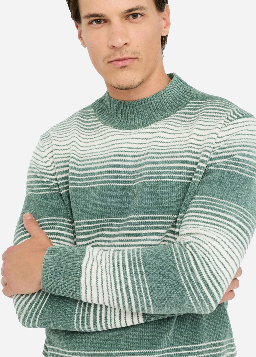 Maglia in ciniglia a righe