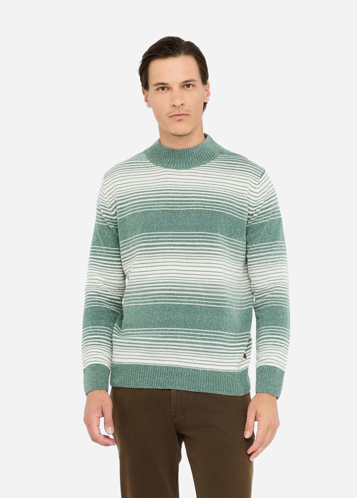 Maglia in ciniglia a righe