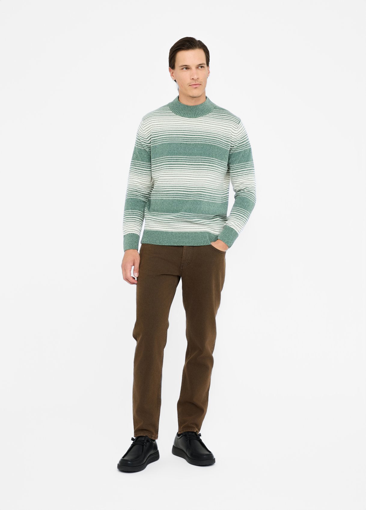 Maglia in ciniglia a righe