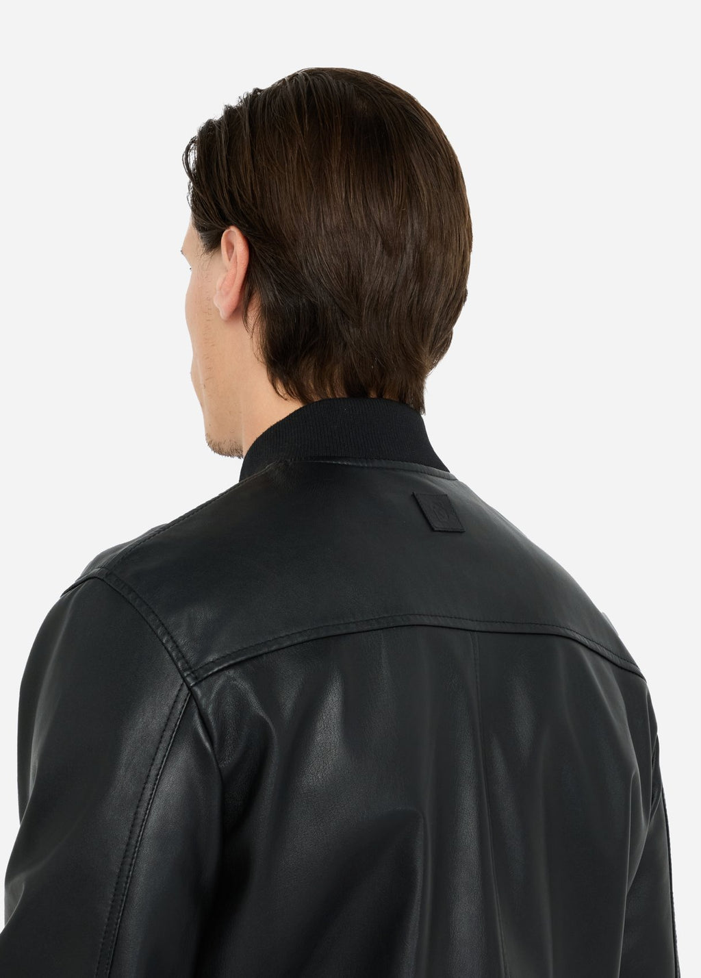 Bomber in pelle nero