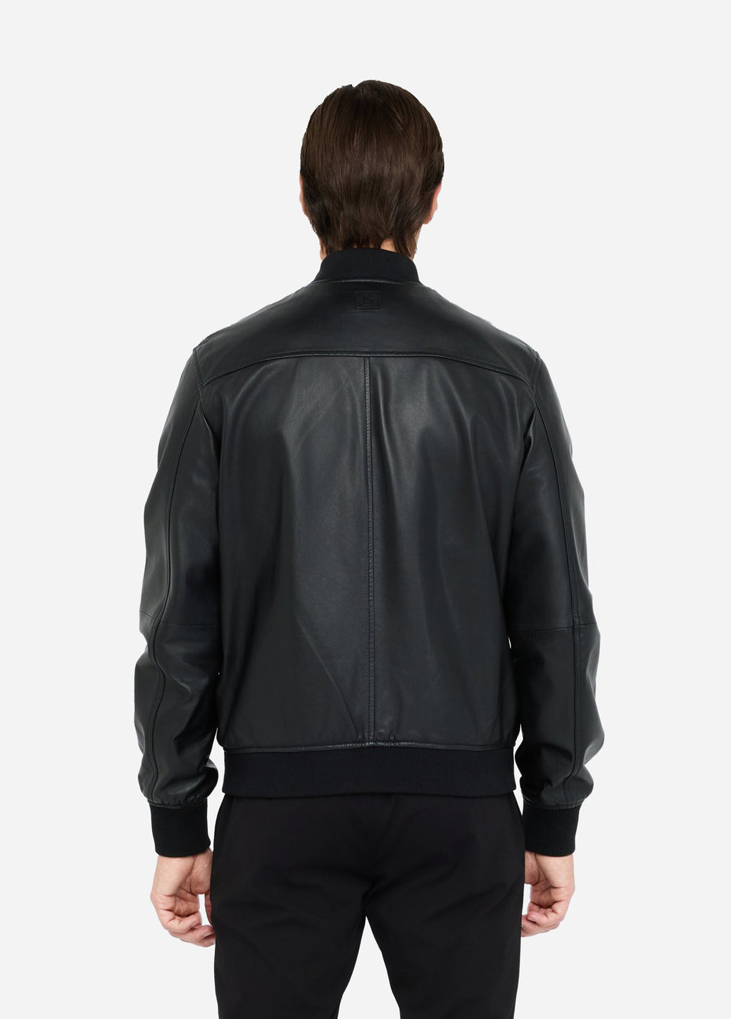 Bomber in pelle nero