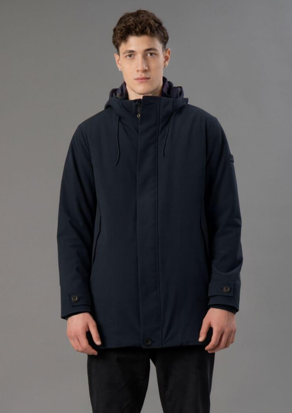 Rihunik Giacca Invernale Uomo Hugh Blu Navy