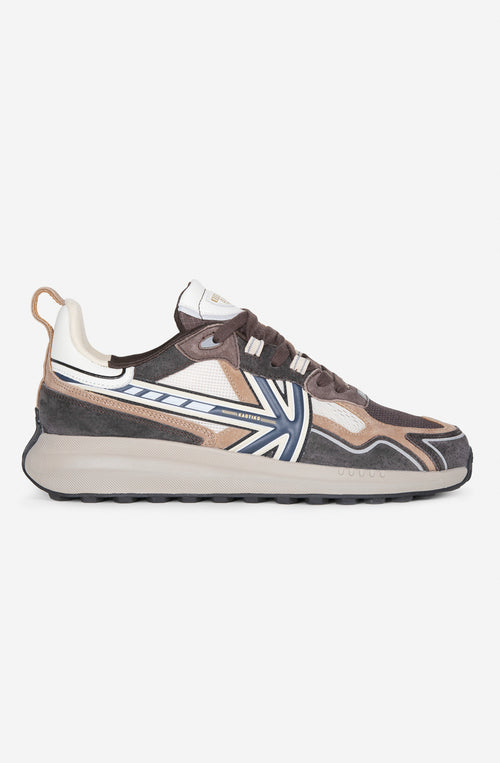 Scarpa Kaotiko Vancouver Tech Marrone e Sabbia  In Suede Scamosciato E Tessuto