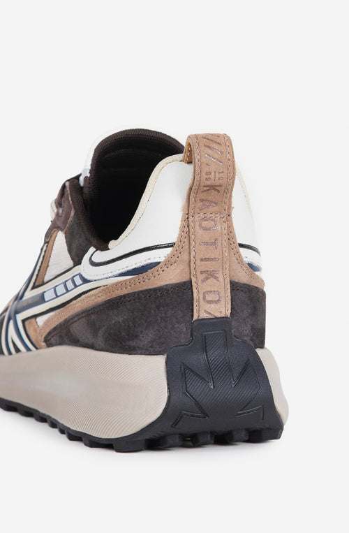Scarpa Kaotiko Vancouver Tech Marrone e Sabbia  In Suede Scamosciato E Tessuto