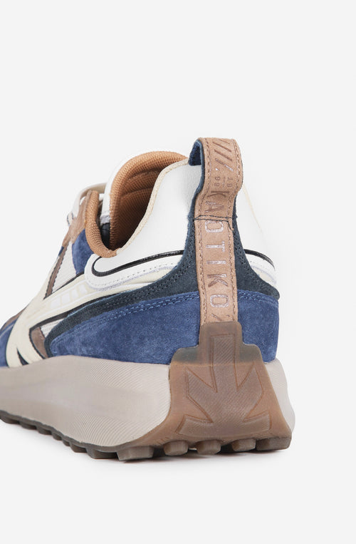 Scarpa Kaotiko Vancouver Tech Blu e Sabbia  In Suede Scamosciato E Tessuto