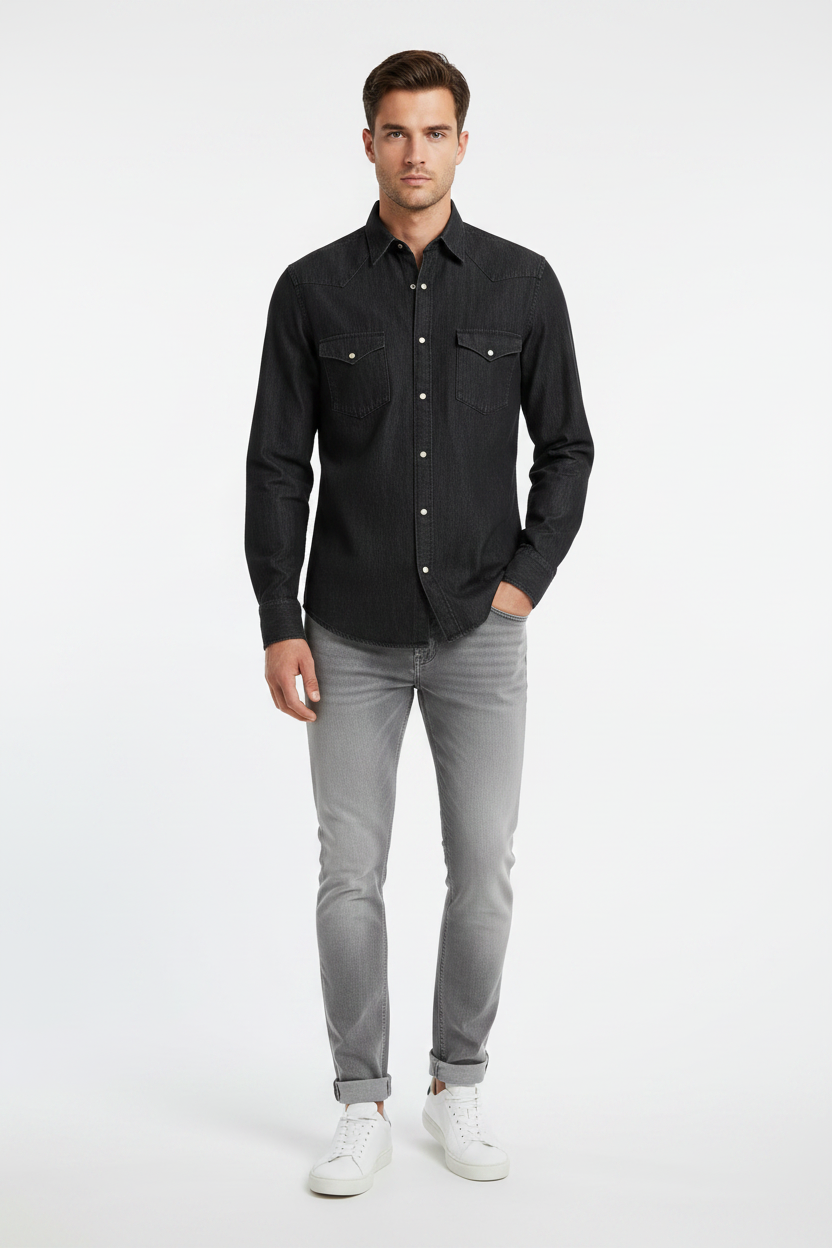 Camicia Denim Chambray Tintoria Mattei