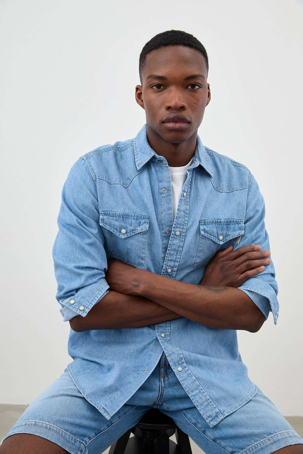 CAMICIA MARTIN DENIM BLEACH