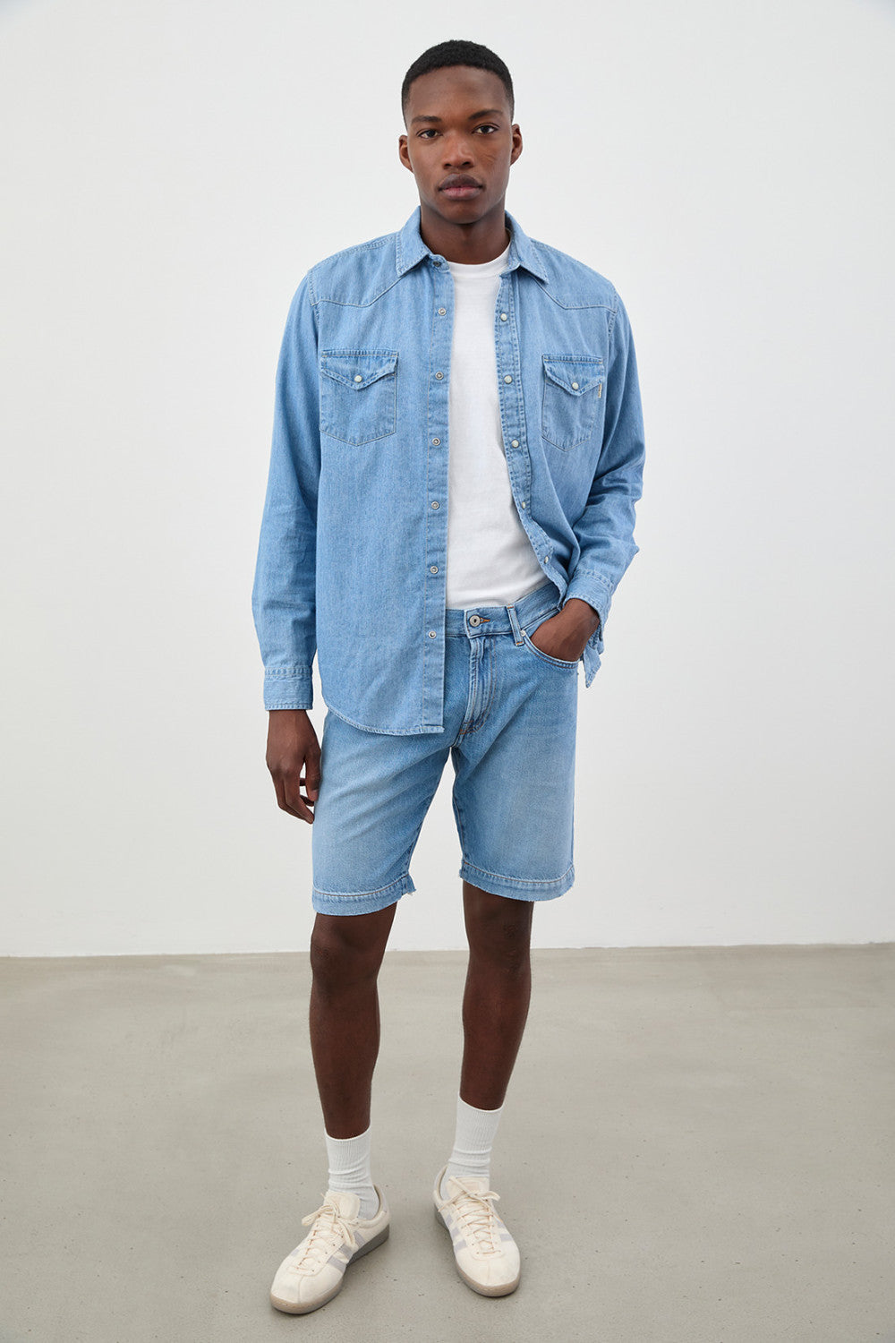 CAMICIA MARTIN DENIM BLEACH