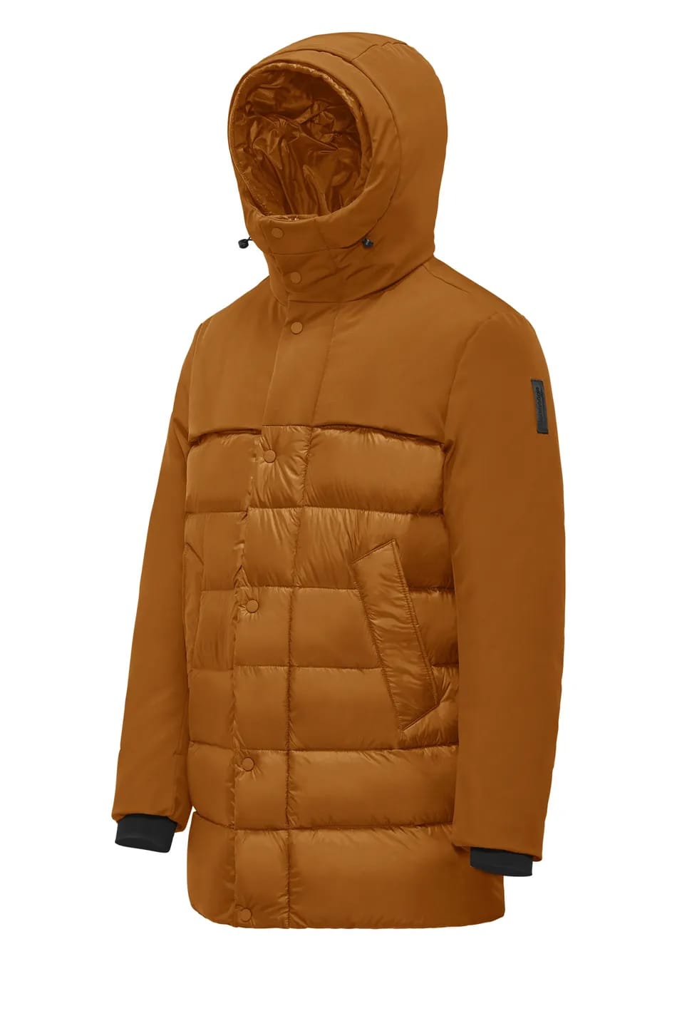 Parka Bimaterico Imbottito in Piuma