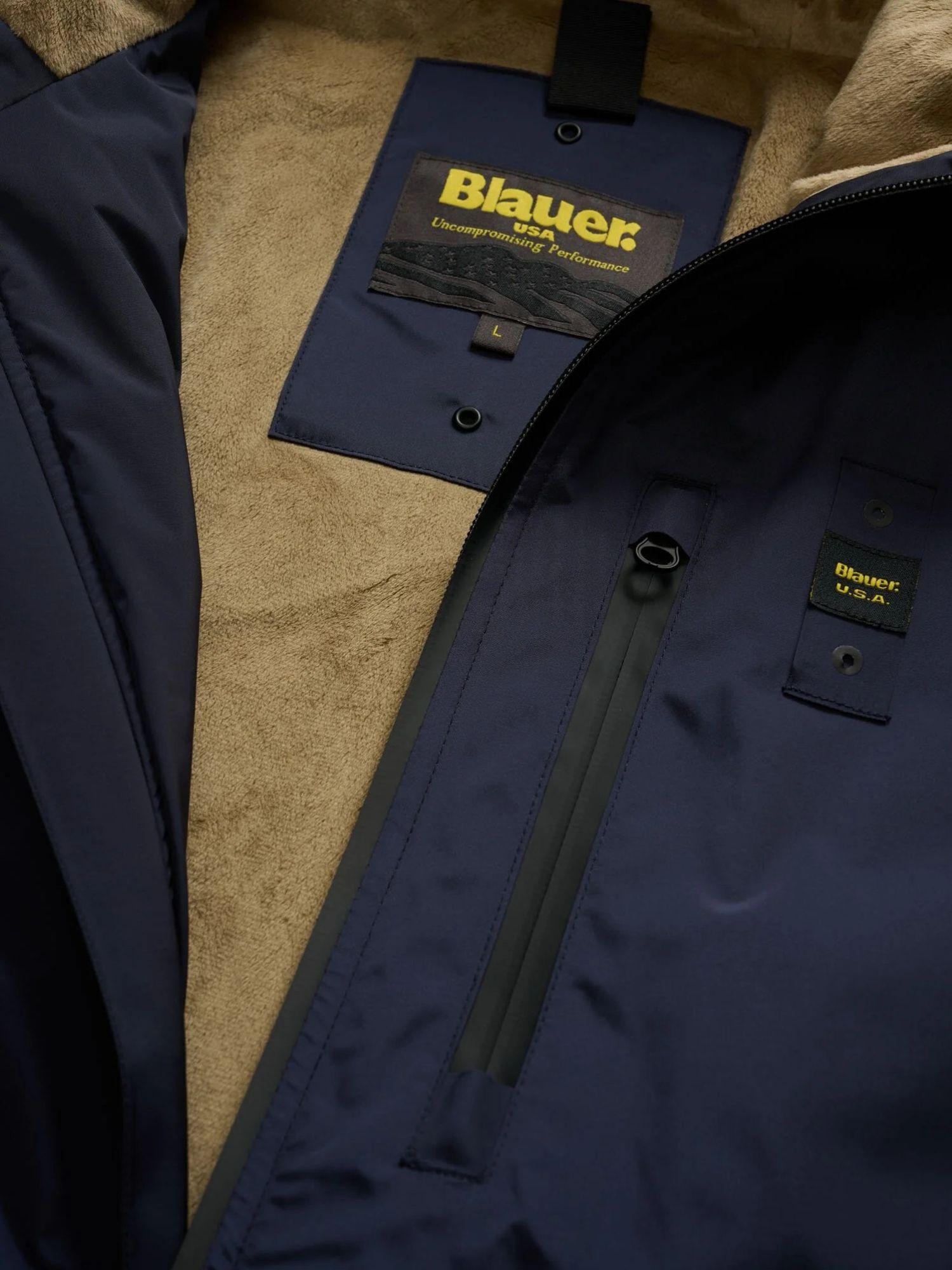 GIUBBETTO NASTRATO CON PELLICCIA ECO JARVIS blu