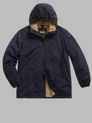 GIUBBETTO NASTRATO CON PELLICCIA ECO JARVIS blu